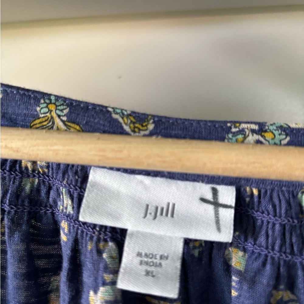J. Jill Navy Floral Skirt